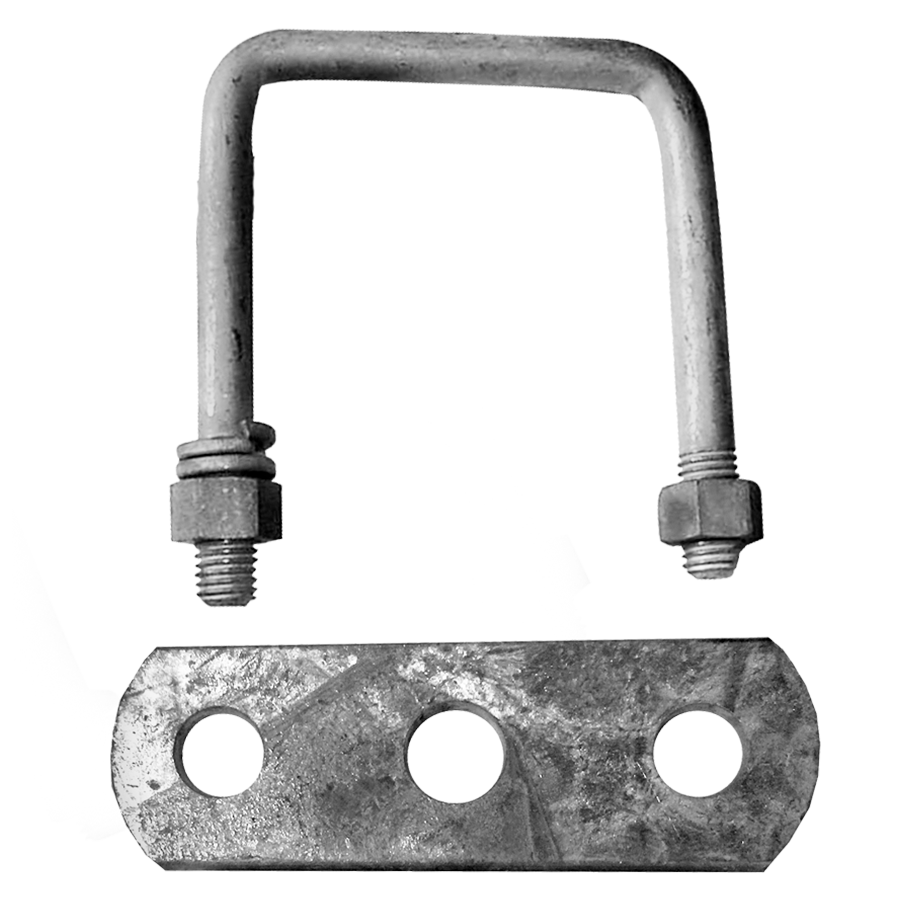 WaterLand 1-1/4" Square Axle Kit - Galvanized - 1-1/4'' - 1-1/2'' Square Tube - Galvanized.