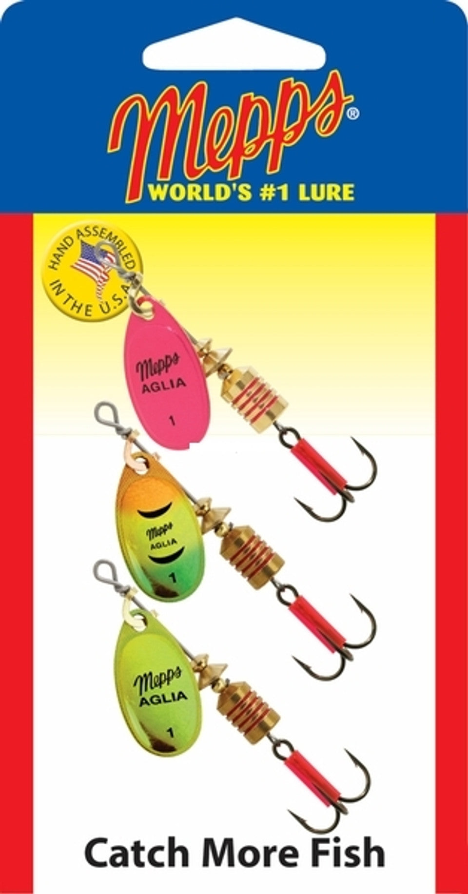 Mepps ST1-C Spinner 3 Pack Aglia Platium Series #1 Plain, Colors-PKP Mepps ST1-C Spinner 3 Pack Aglia Platium Series #1 Plain, Colors-PKP