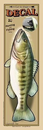 Bones BOP2482 Profile Fish Decal, 4.5" x 11", Largemouth Bass