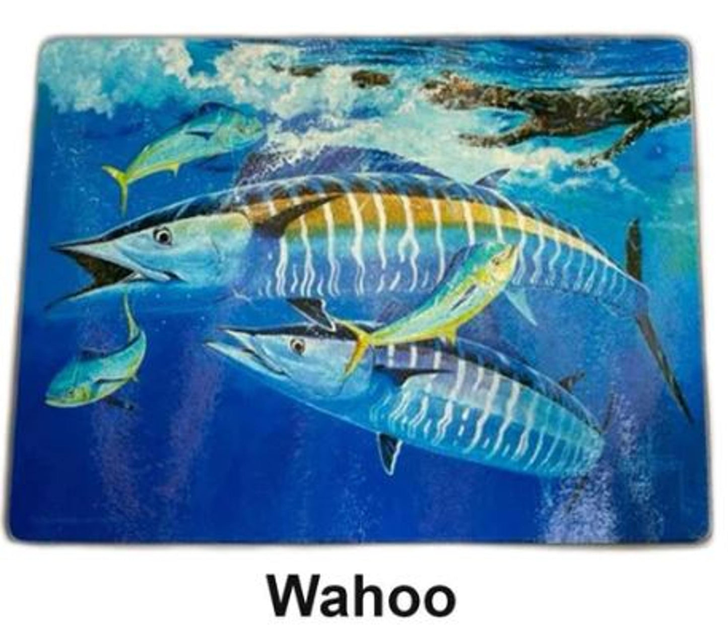 Guy Harvey - Tempered Glass Cutting Board - Wahoo.