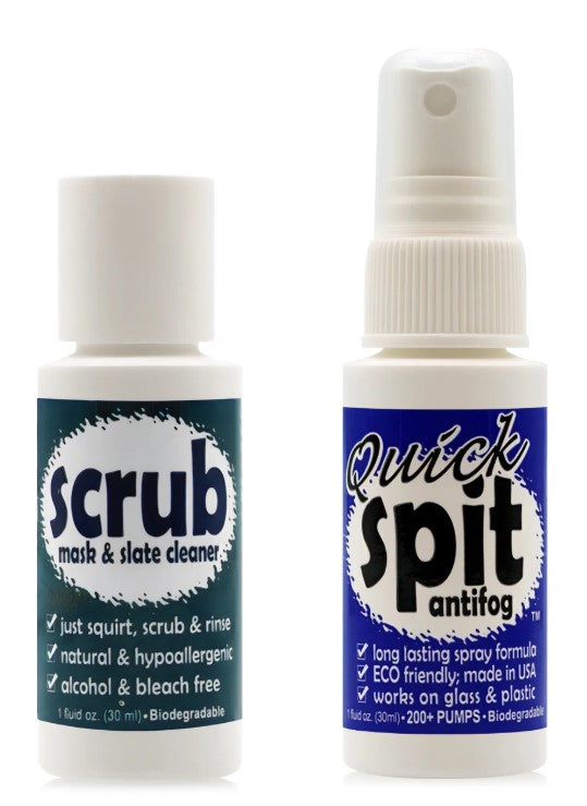 Jaws Spit and Scrub Antifog - Cleaner Combo Pack.
