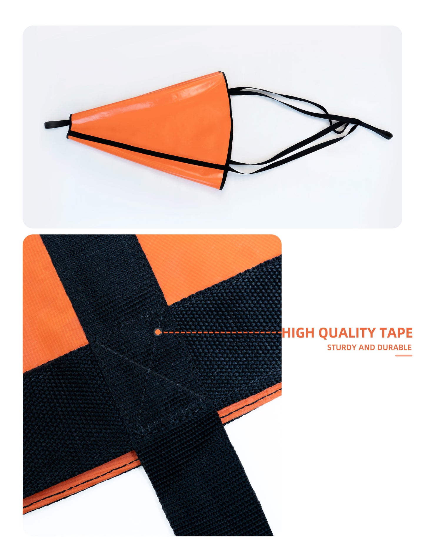 Bluewing Drift Sea Anchor 84" Orange 38-45' Boat.