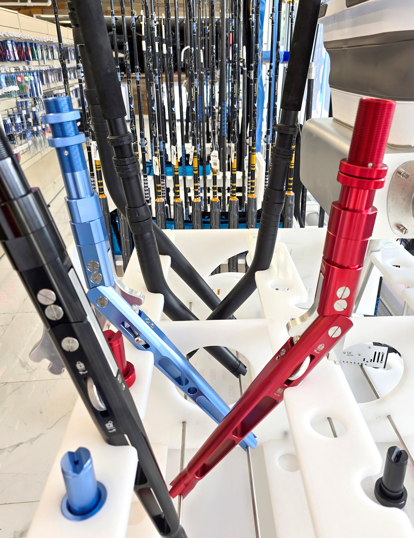 45 Fishing Rods Storage Rack Trolling Aluminum Bent Butt Rod Rack Rods Holder for Rods and Reel Combos