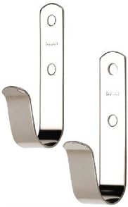 SeaChoice Polished Stainless Steel 3-1/2 in. L x 1 in. W Boat Hook Holders 2 pk