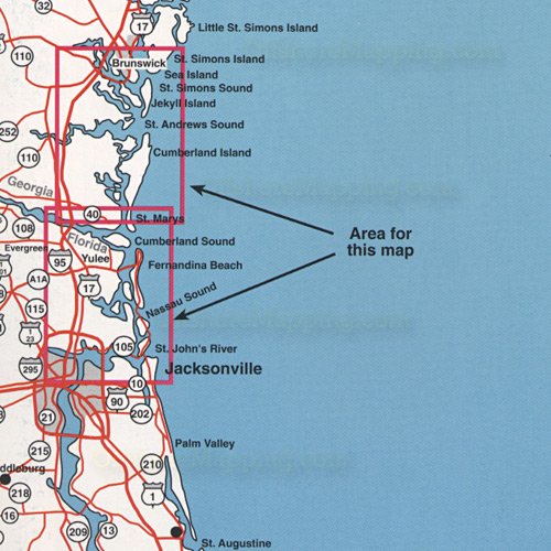 Top Spot Fishing Map N-226 Jacksonville to Brunswick Area