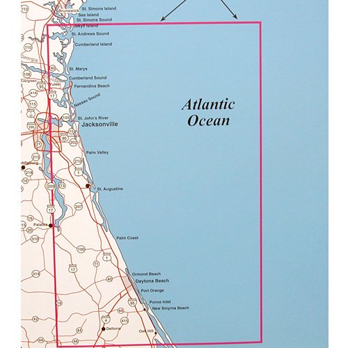 Top Spot Fishing Map N-227 Northeast Florida and South Georgia Offshore