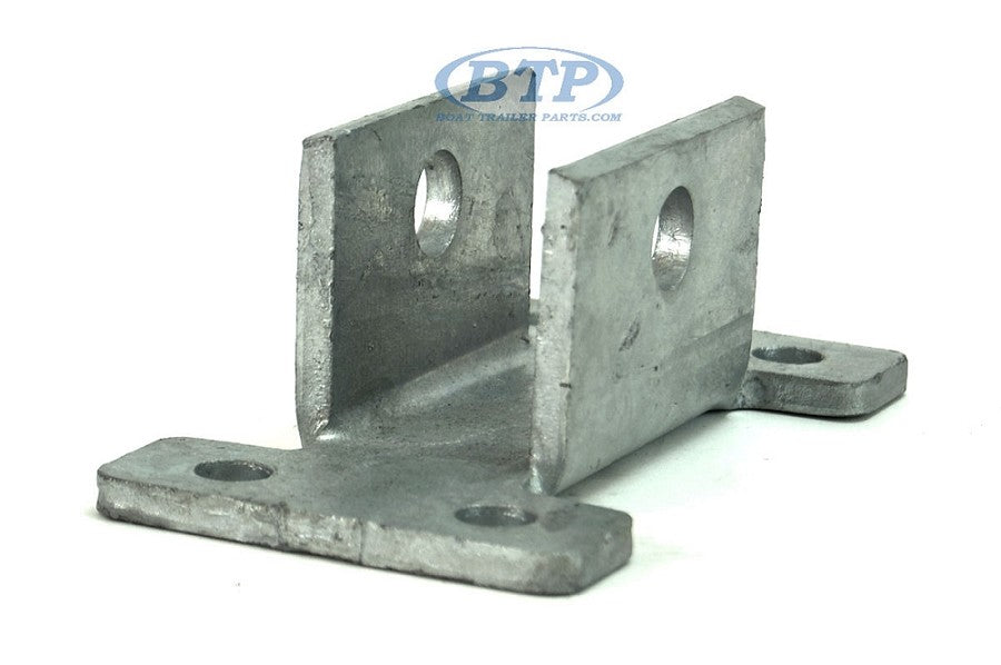 WaterLand Bolt on Rear Spring Hanger 4 Hole "U" for Boat Trailer Double Eye Leaf Springs.