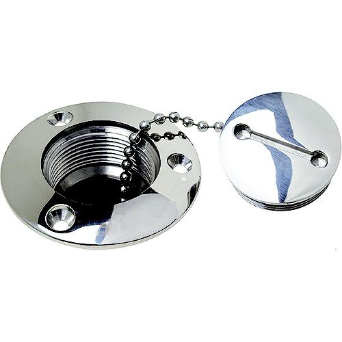 Attwood Attwood 66061-3 Stainless Steel Deck Fill Replacement Cap and Chain fits Attwood Deck Fills with a 3.5” Flange Size
