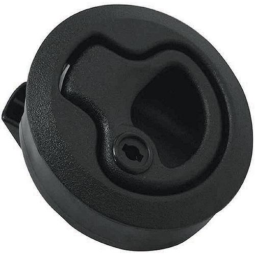 SouthCo Teak Isle Flush Slam Latch, Locking, Black.