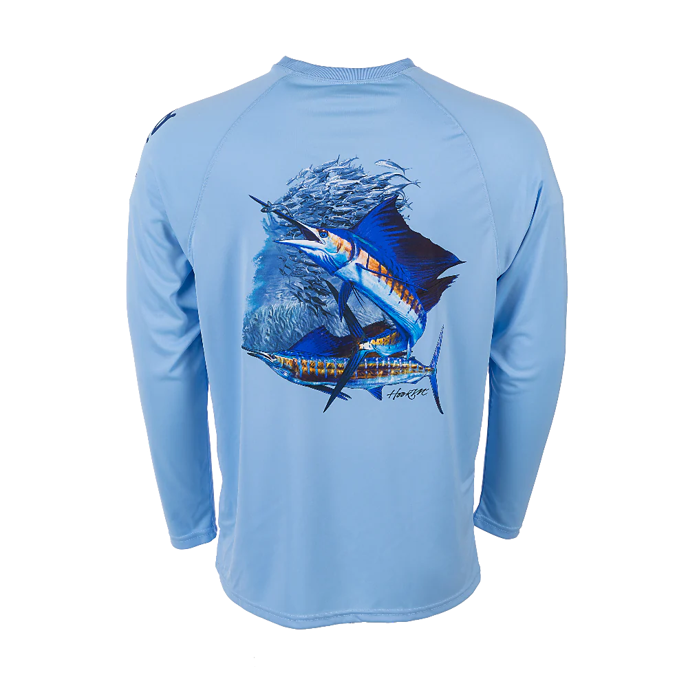 Bimini Bay HOOK M' PERFORMANCE Sailfish (PLABL-SF3) Men's L/S Knit Shirt