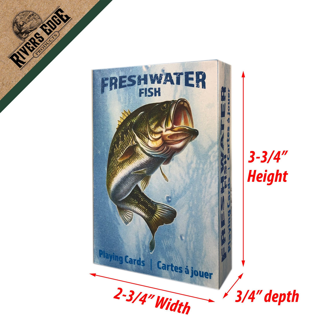 Rivers Edge Freshwater Playing Cards Collection Waterproof Playing Cards for Poker, Casino or Gambling.