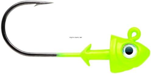 VMC Flat Shad Jig 1/4 Metallic Chartreuse FSJ14-MC, Metallic Chartreuse