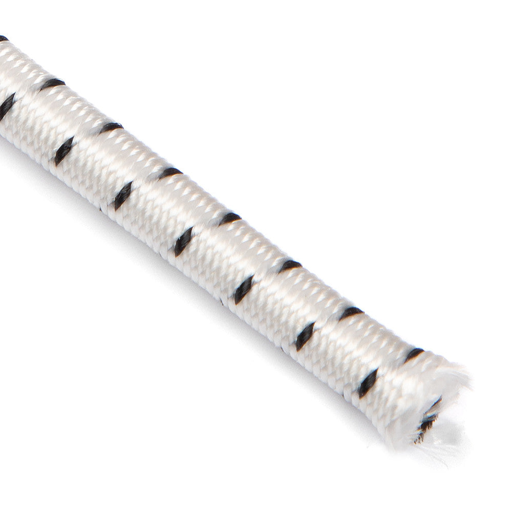 1/4" Bungee Shock Cord White with Black Marker - Per Foot.