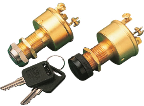 Sea-Dog Brass 3-Position Key Switch