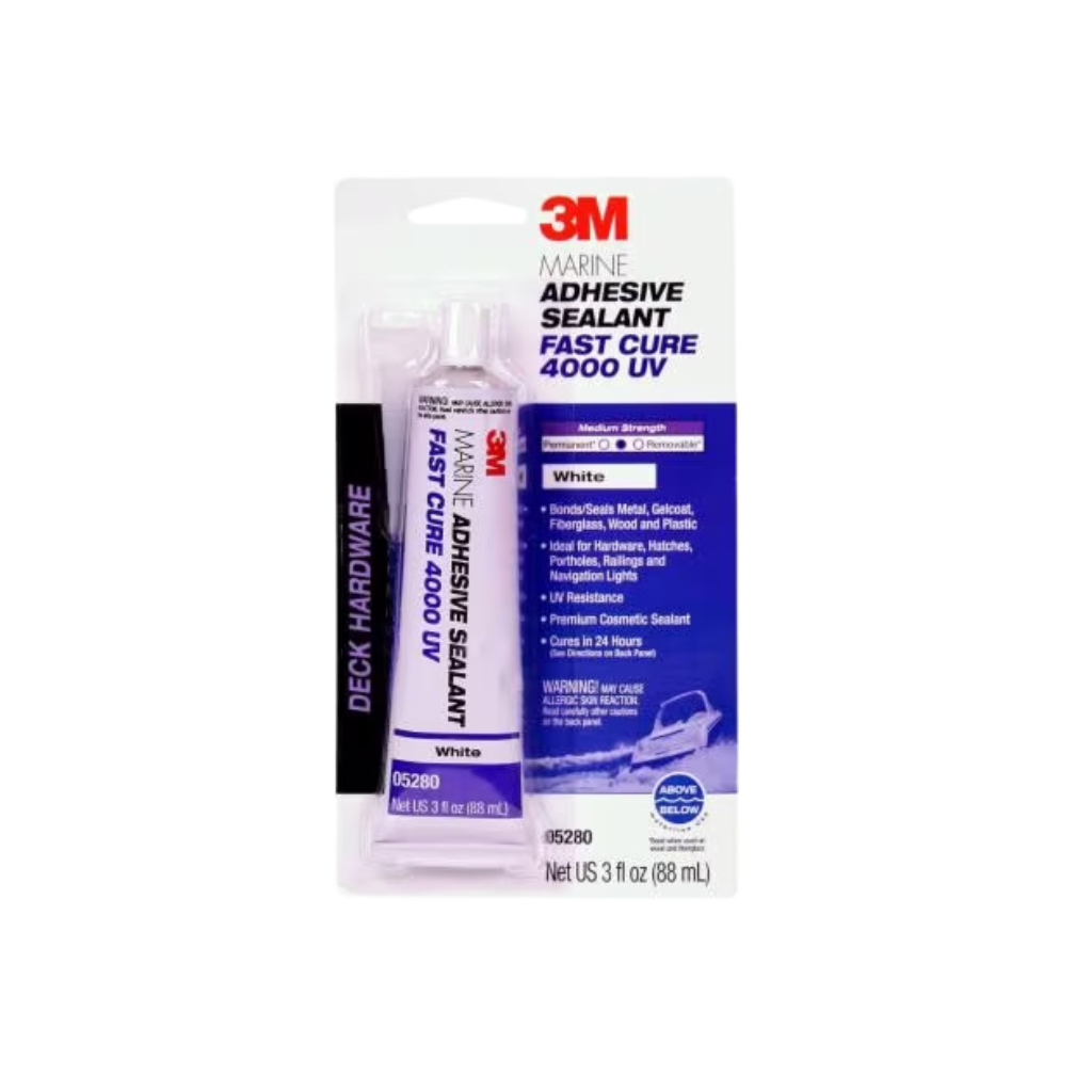 3M Marine (Fast) Adhesive Sealant 4000UV - White - Permanent 3 - Ounce.