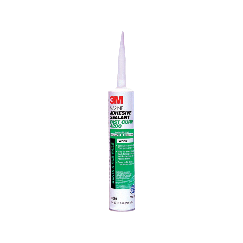 3M 4200 Fast Cure Marine Sealant White - 10 Ounce Cartridge.