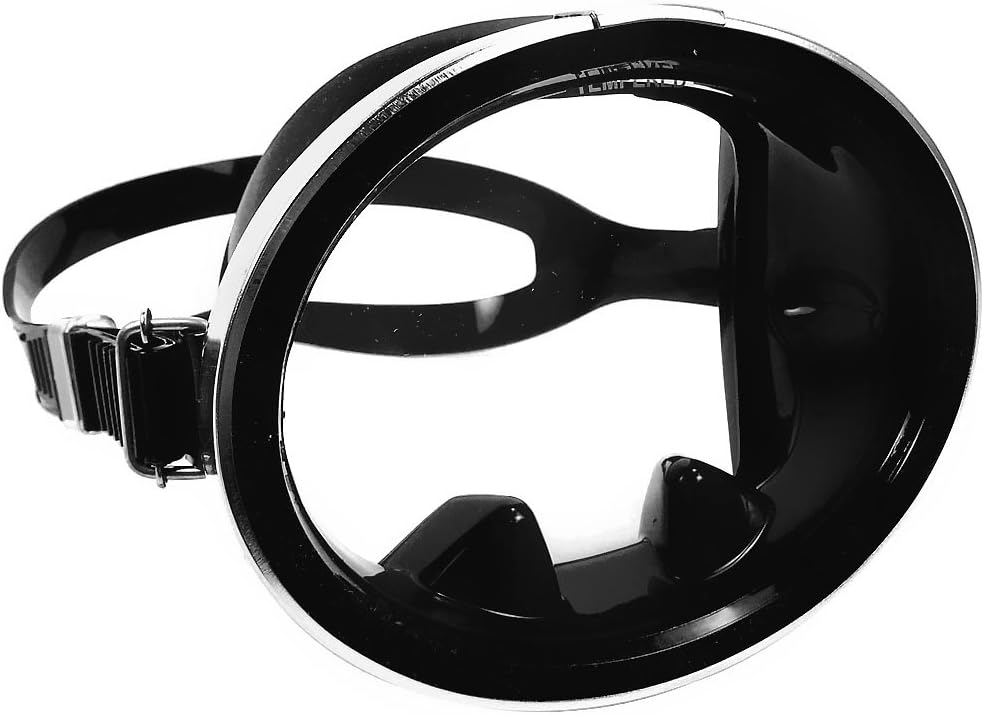 Promate Classic Old School Oval Rubber Scuba Diving Snorkeling Mask - Black 4027