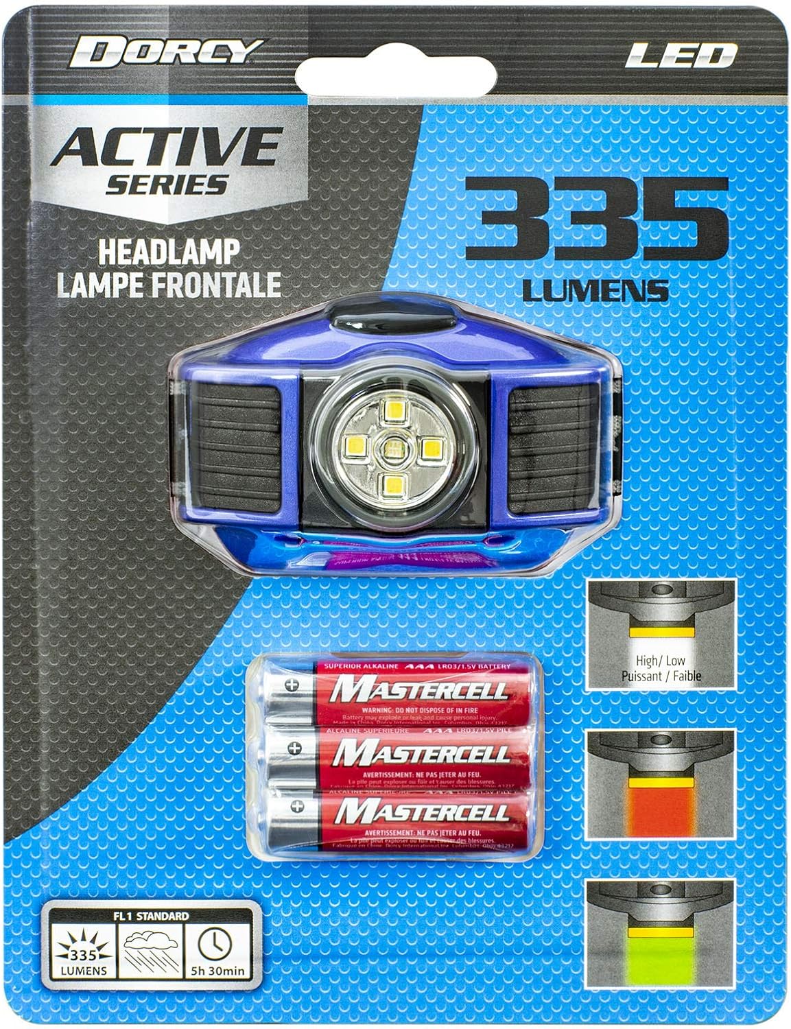 Dorcy 3-AAA Multi-Function 10 LED Headlight, Pivoting Head 100 Lumen.
