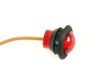 WaterLand 1" Round Red Trailer LED Clearance Light.