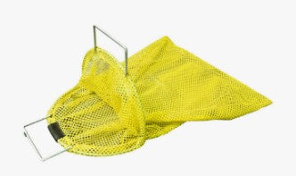 Marine Sports Wire Handle "D" Ring Mesh Scuba Catch & Game Bag - 17" x 28" - MD -Yellow.