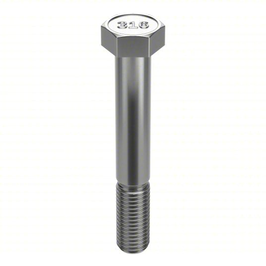 SeaChoice Bolt 1/2"-13 x 4" Hex Head Stainless Steel