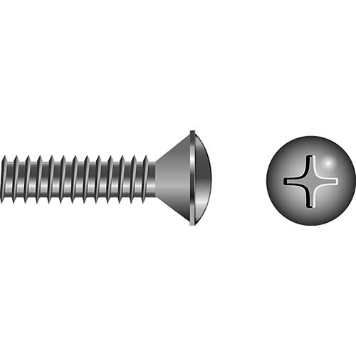SeaChoice Phillips Machine Screw - Oval Head, 8-32 x 1-1/2" 18-8 Stainless Steel.