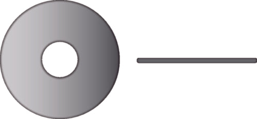 SeaChoice Stainless Fender Washer 1/2", .109" Thick, OD 2 18-8 Stainless Steel