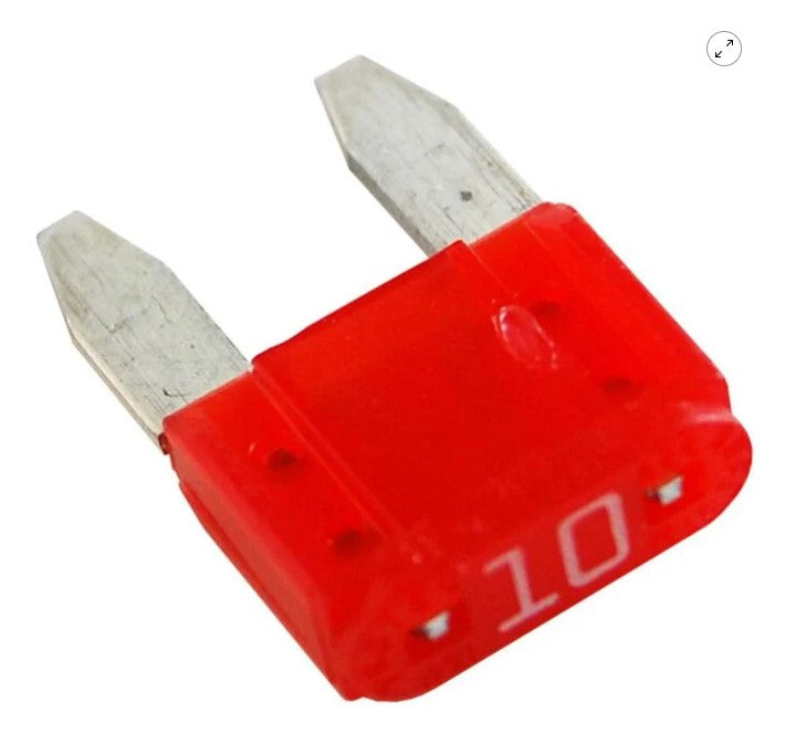 SeaChoice ATM Mini Blade Fuses, 10 Amp, 5/Pack.