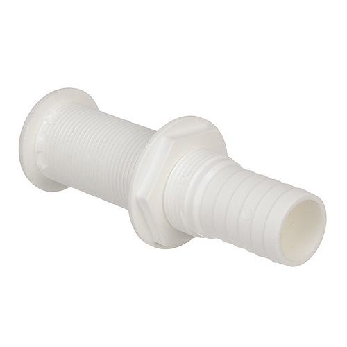SeaChoice Extra Long Plastic Thru-Hull, White 1-1/8" Inch - White.