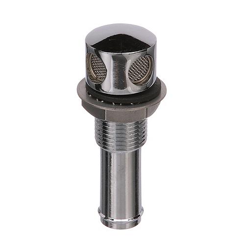 SeaChoice Thru Hull Fuel Tank Vent, Chrome-Plated Brass, 5/8 in.