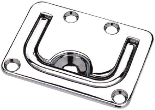 SeaChoice Chrome-Zinc 3" x 2-1/4"Flush Lifting Handle.