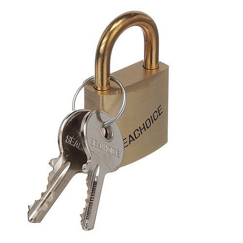 SeaChoice 37231 2" Solid Brass Body Padlock - Single Lock.