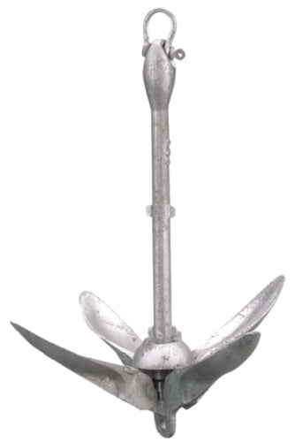 SeaChoice 41040 Galvanized Folding Grapnel Anchor, 13 Pounds.