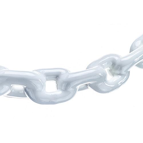 SeaChoice White PVC Coated Galvanized Anchor Lead Chain 1/4" x 4'.