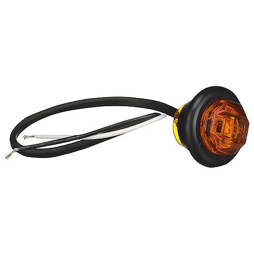 SeaChoice 52671 Round LED Mini Sealed Clearance/Marker Light - Amber 3/4" Inch.