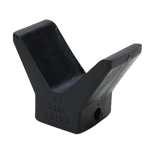 SeaChoice Black Rubber Molded "Y" Bow Stop, 2" x 2" x 4".
