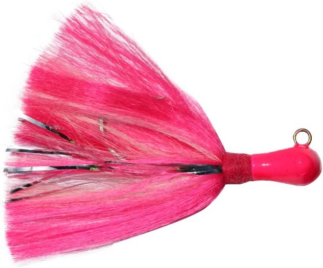 Boone 00592 Cobia Jig, Pink/Pink White Tail, 2 1/2 Oz