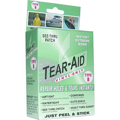 Tear Repair Type "B" Vinyl Tear Aid.