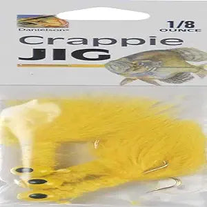 danielson fishing lures Danielson Crappie Jig 1/8oz Yellow 3 pack – Tuppens