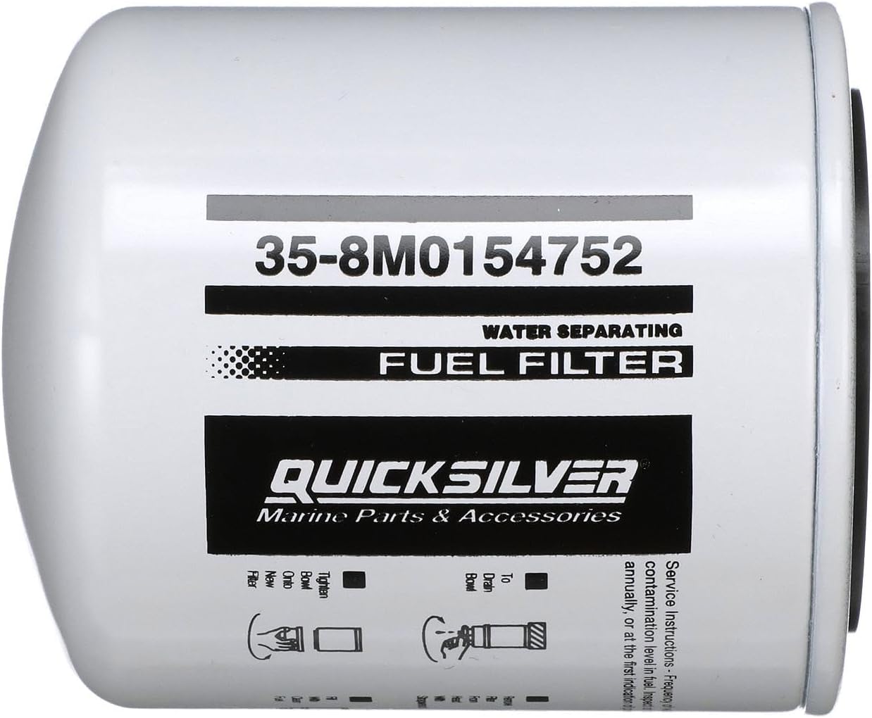 Quicksilver 35-8M0154762 Water Separating Fuel Filter, 21 Micron.