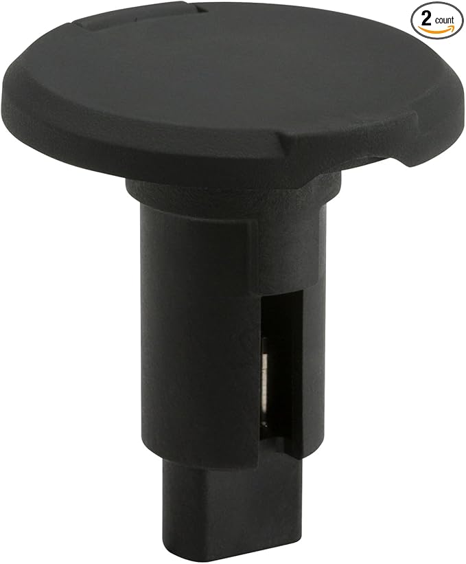 Attwood LightArmor™ Plug-In Base - Round Series, 2-Pin, Black.