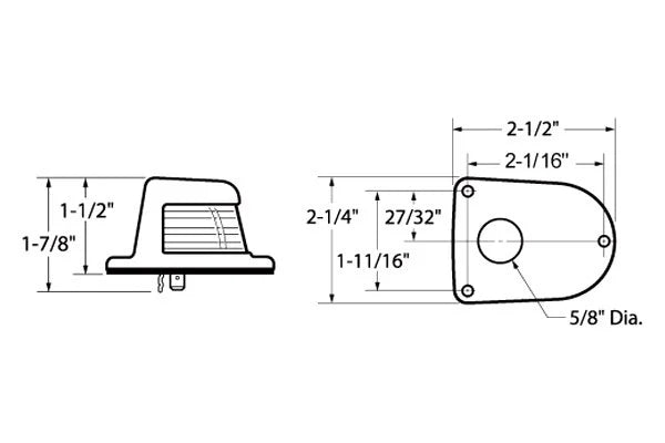 Attwood 66319G7 Stainless Steel Deck Mount Starboard Green Side Navigation Light