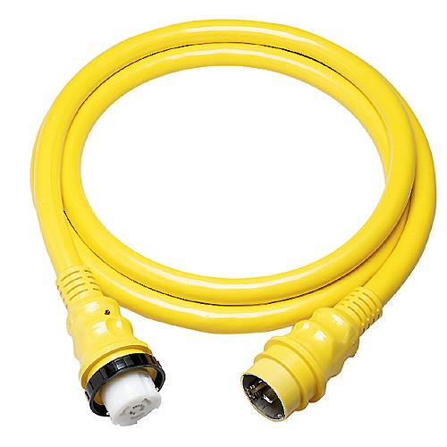 Marinco 50 Amp 125V Standard ShorePower Cordset, Yellow.