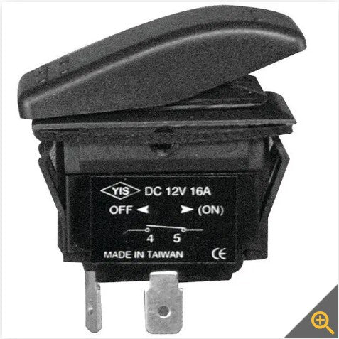 MarPac Non-Illuminated Euro-Style Rocker Switch, 3-Blade. (On-Off-On, SPDT)