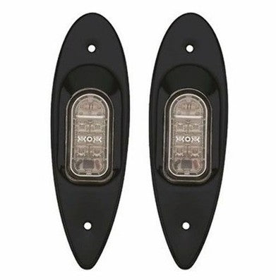 MarPac 7-6596 Advant LED Navigation Light RED-GREEN Boat Side Flush Mount (BLACK).