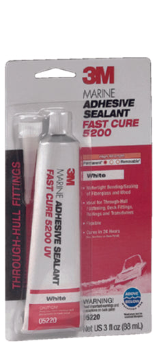 3M Marine (Fast) Adhesive Sealant 5200 - White - Permanent 3 - Ounce.