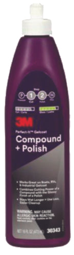 3M™ 30343 Perfect-It™ Gelcoat Compound + Polish, 16 Ounce.
