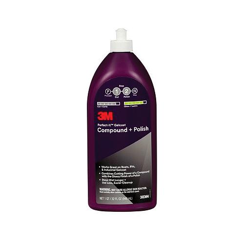 3M™ 30344 Perfect-It™ Gelcoat Compound + Polish, 32 Ounce.