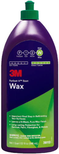3M Perfect-It™ Boat Wax, Qt. 32 Ounce.