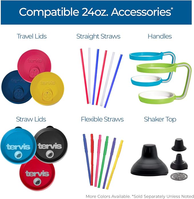 Tervis Straw Lid Fits 24oz Tumblers & 16oz Mugs, Lime Green